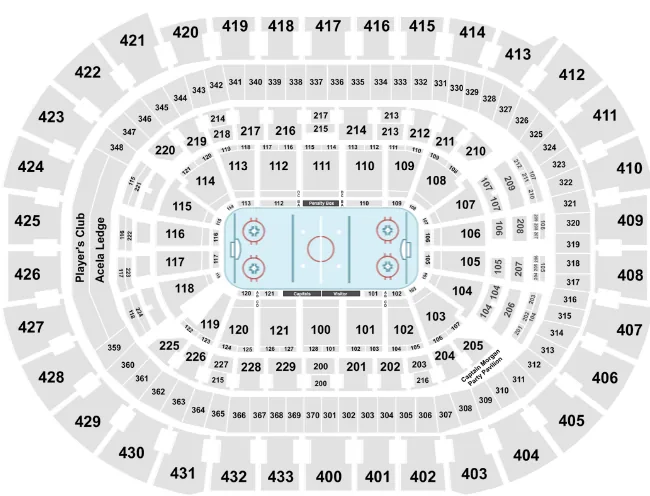 Sektionskarta Capital One Arena washington Capitals